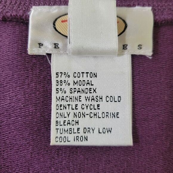 Talbots Women's Purple Deep V-Neck Long Sleeve Sweatshirt - Picture 9 of 11